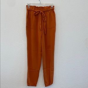 Orange high waisted pants